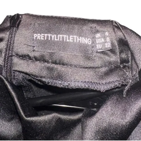 PrettyLittleThing Black Padded Shoulder Long Sleeve Dress Size XS, 0 - Picture 5 of 5